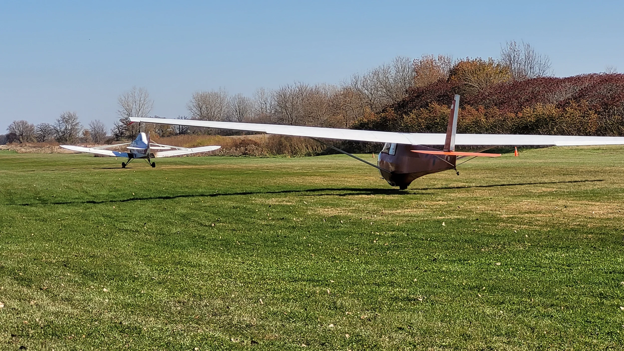 glider preparing for takeoff